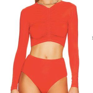 NWT A.L.C. Ansel Rash Guard in Red Clay